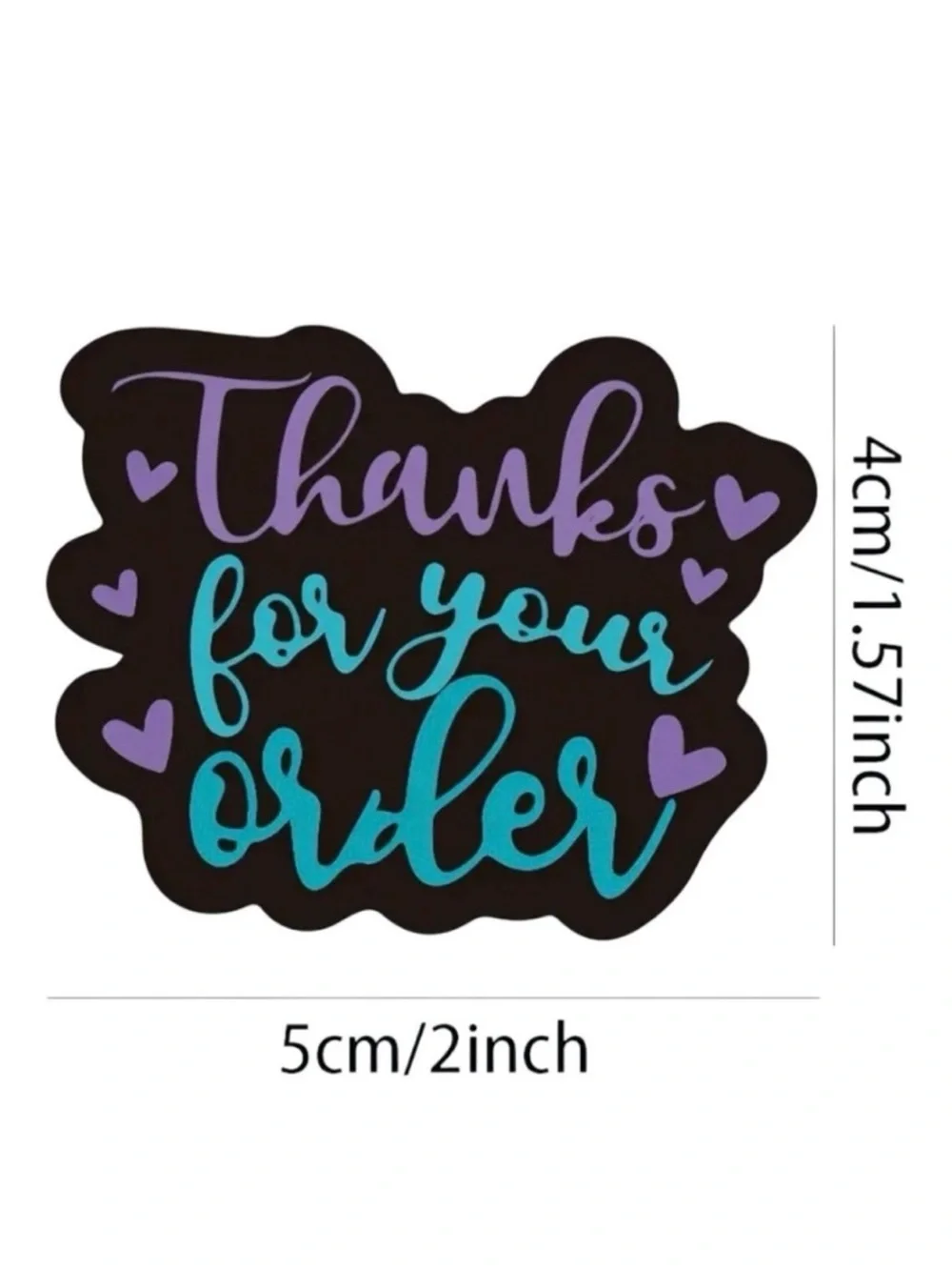 60 Thank You Stickers 2” 60 Pack Small Business Packaging Labels NWT